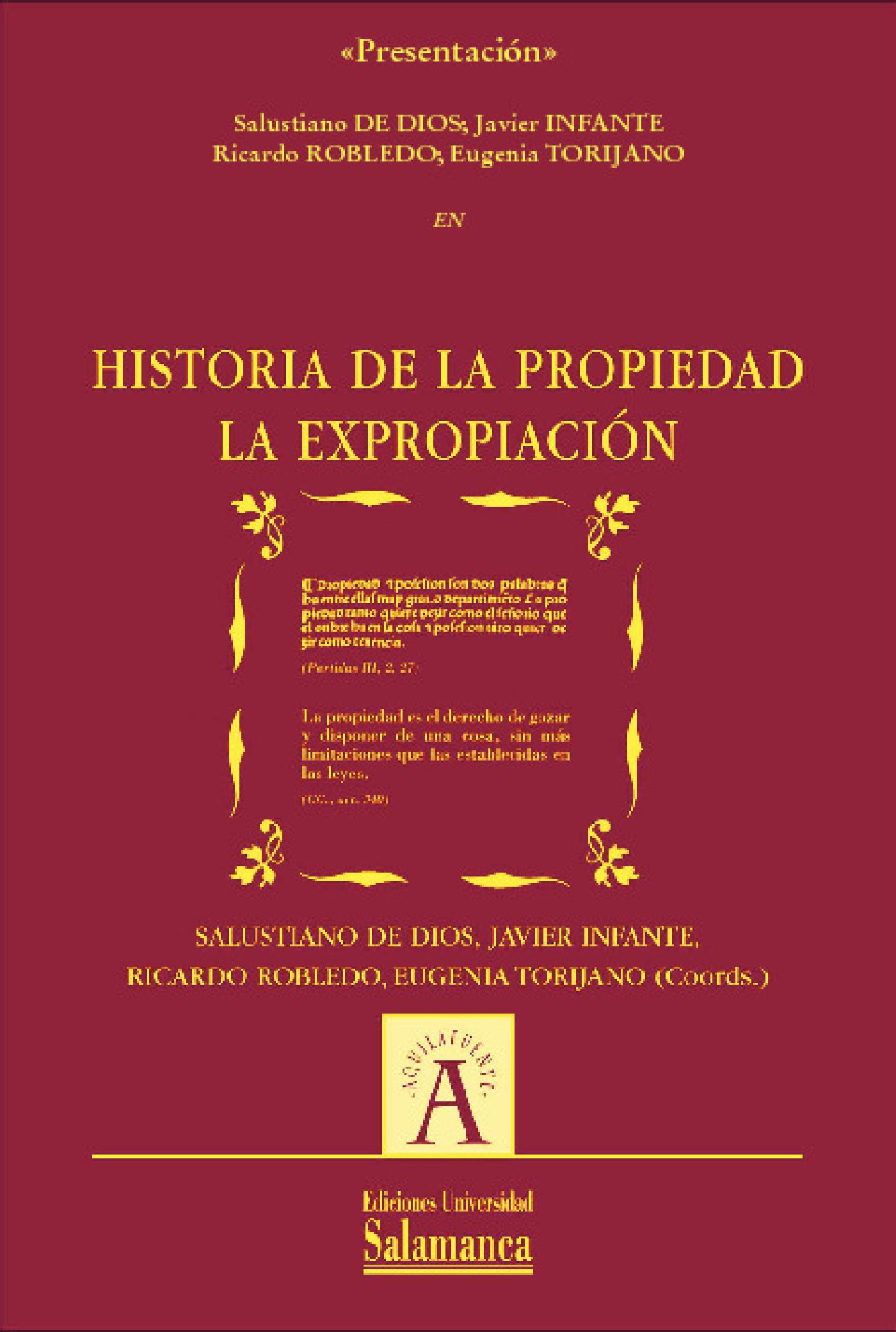 HISTORIA DE LA PROPIEDAD: LA EXPROPIACIÛN
