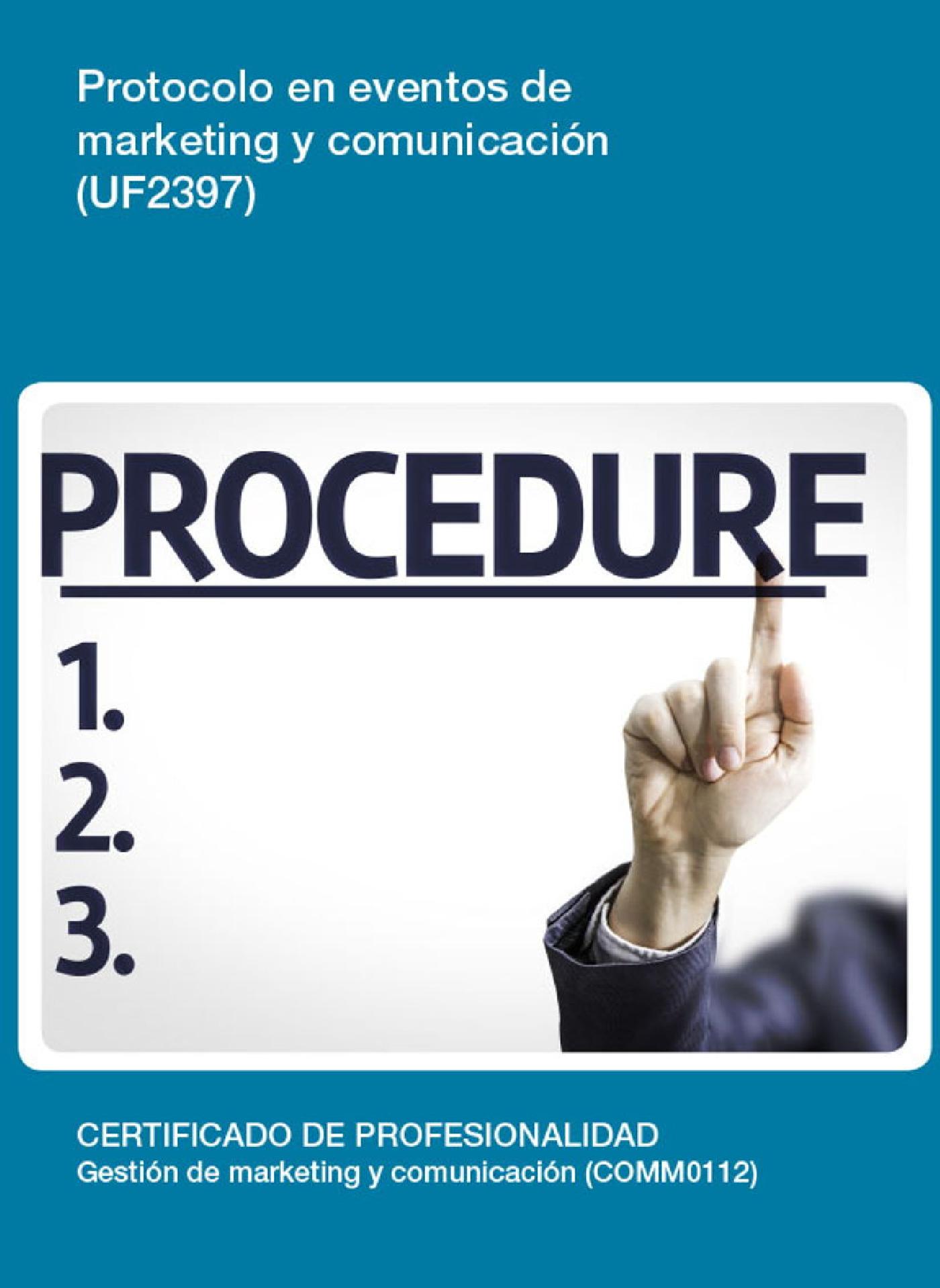 UF2397 - PROTOCOLO EN EVENTOS DE MARKETING Y COMUNICACIÓN