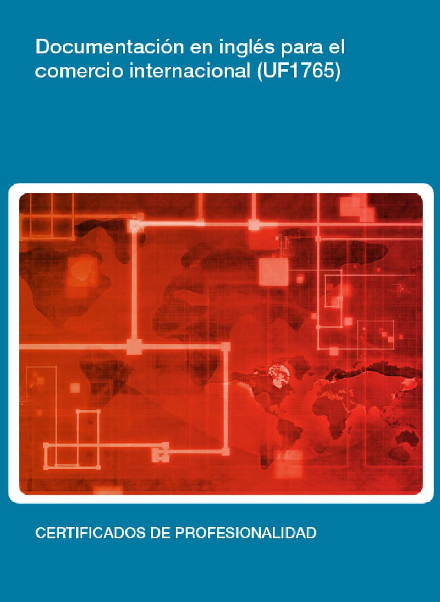 UF1765 - DOCUMENTACIÓN EN INGLÉS PARA EL COMERCIO INTERNACIONAL