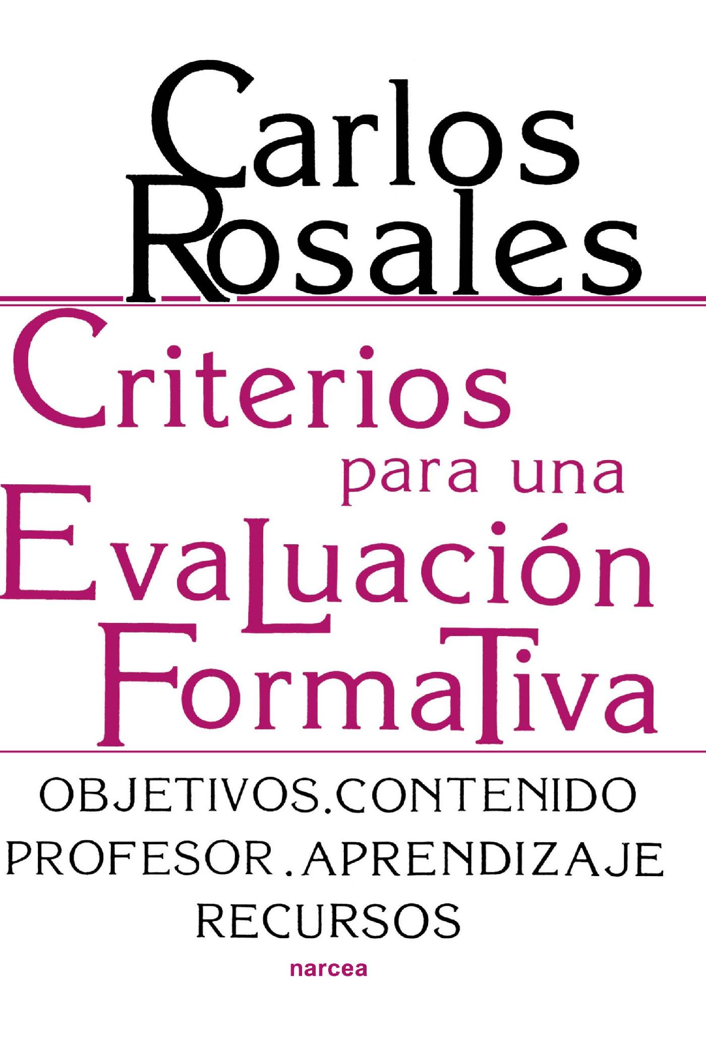 CRITERIOS PARA UNA EVALUACIÓN FORMATIVA