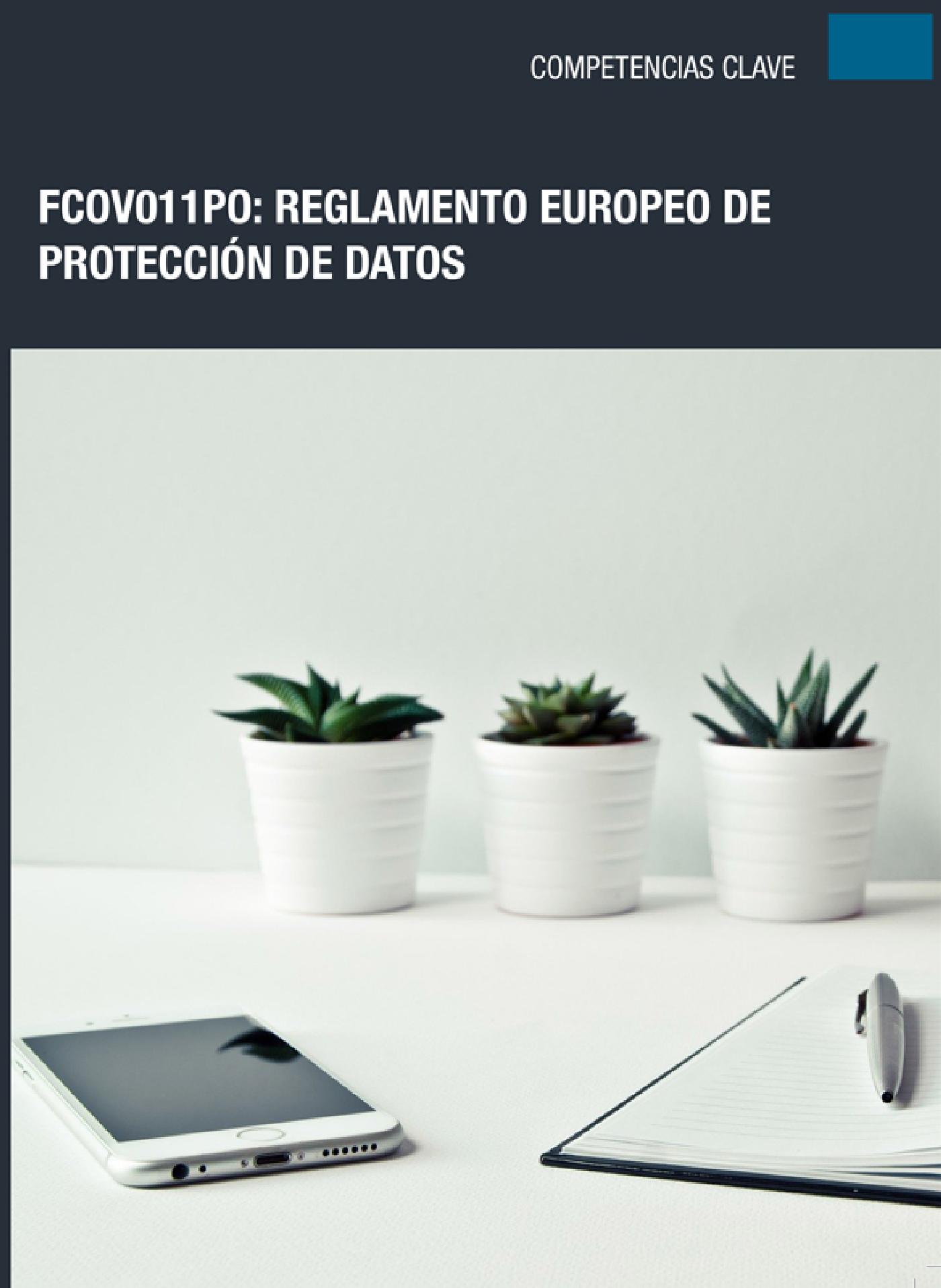 FCOV011PO: REGLAMENTO EUROPEO DE PROTECCIÓN DE DATOS