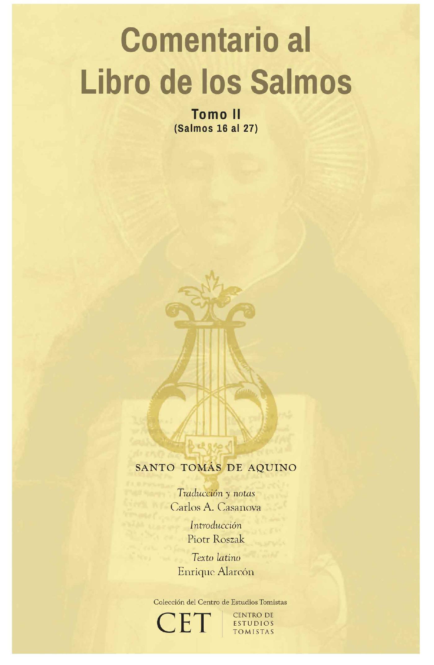 COMENTARIO AL LIBRO DE LOS SALMOS TOMO II (NÚMEROS 16 A 27). 