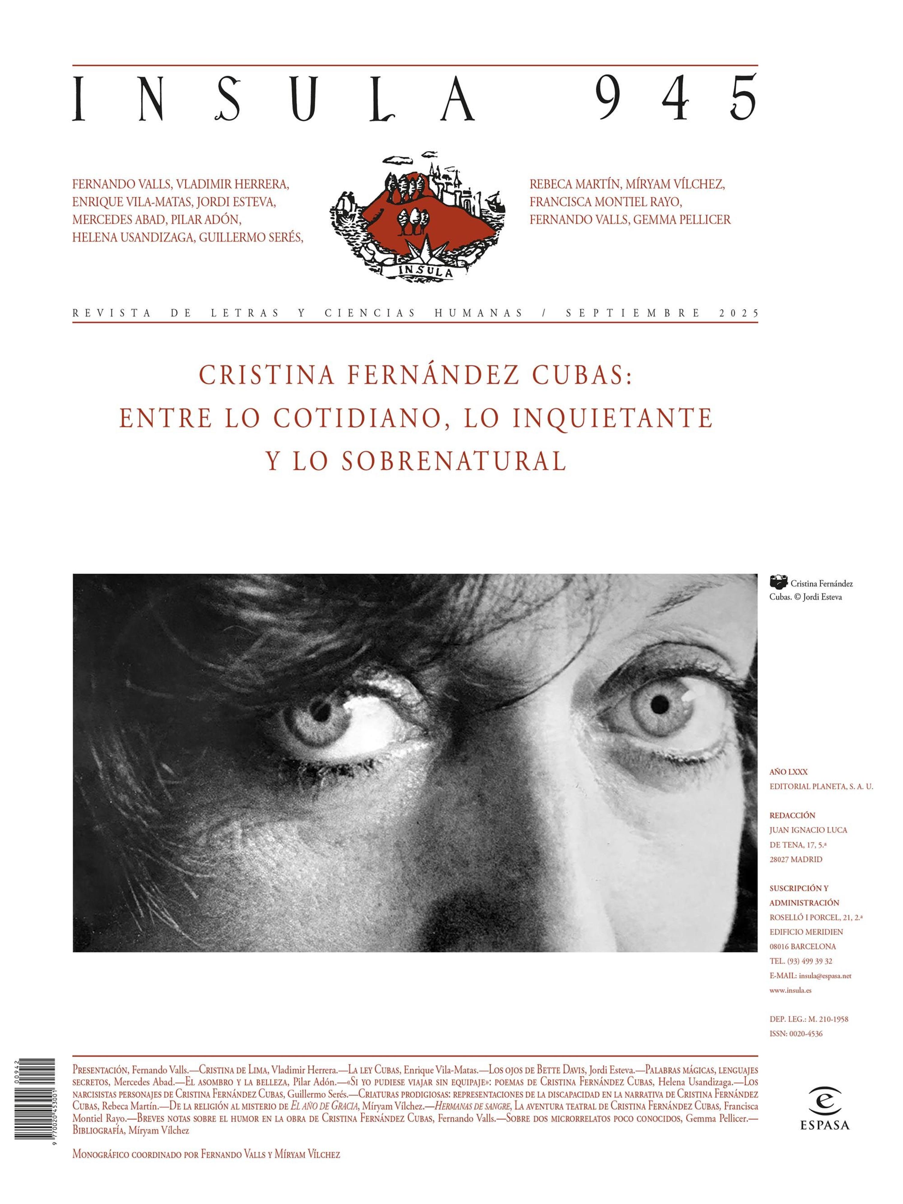 CRISTINA FERNÁNDEZ CUBAS: ENTRE LO COTIDIANO, LO INQUIETANTE Y LO SOBRENATURAL