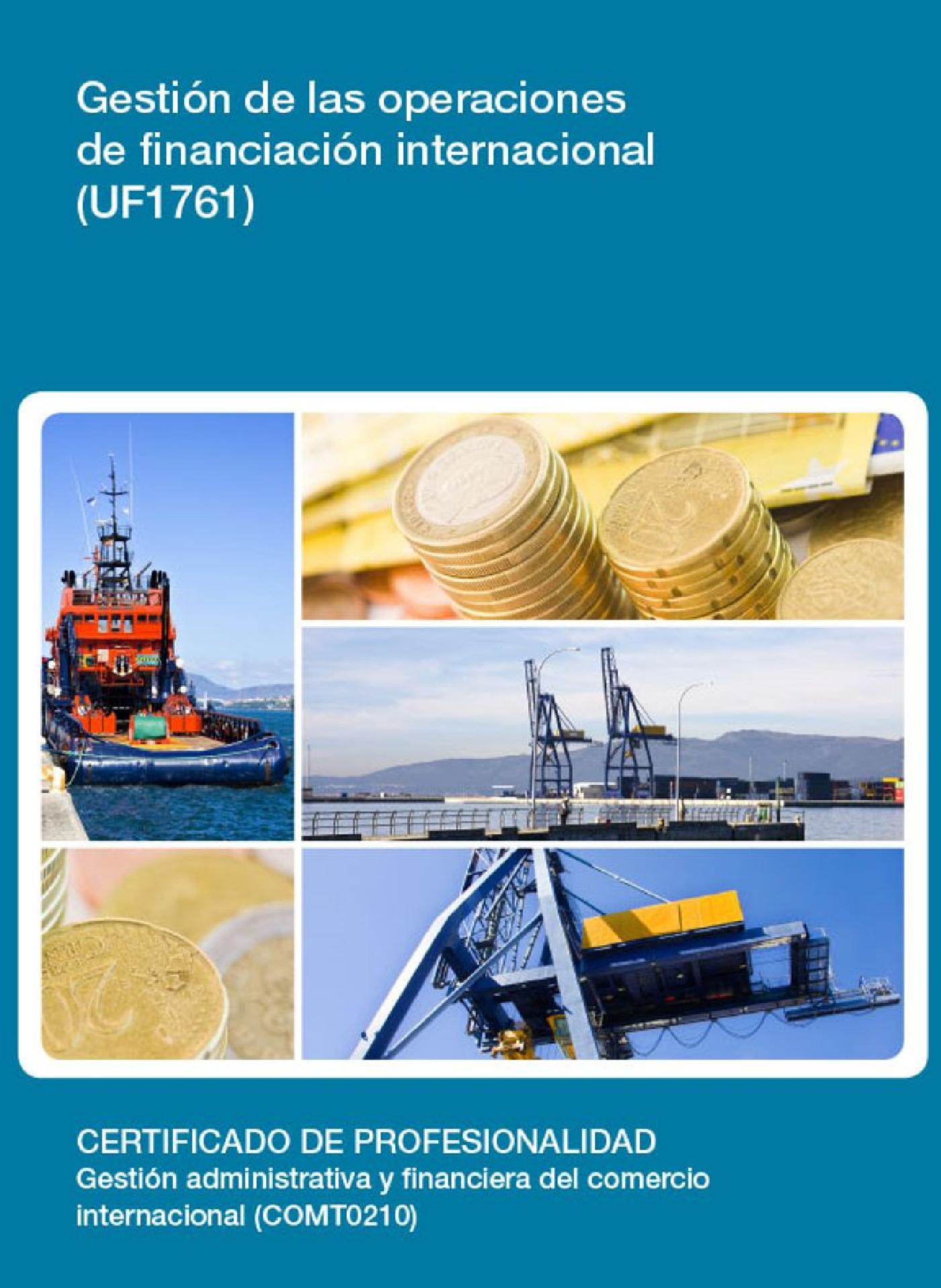 UF1761 - GESTIÓN DE LAS OPERACIONES DE FINANCIACIÓN INTERNACIONAL