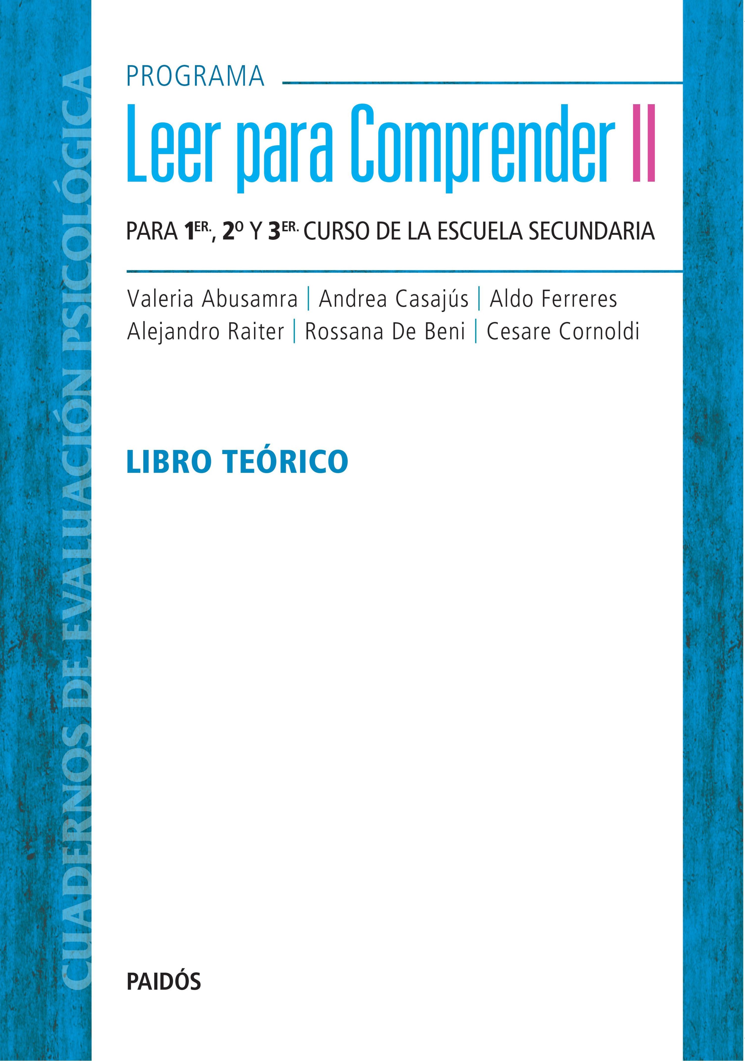 PROGRAMA LEER PARA COMPRENDER II- LIBRO TEÓRICO