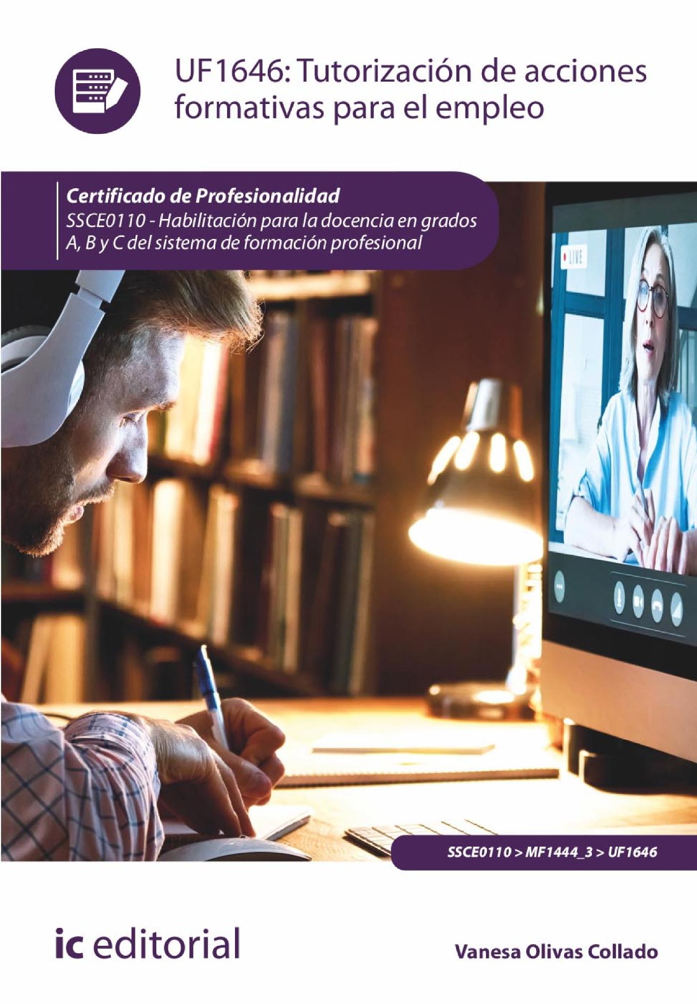 TUTORIZACIÓN DE ACCIONES FORMATIVAS PARA EL EMPLEO. SSCE0110 