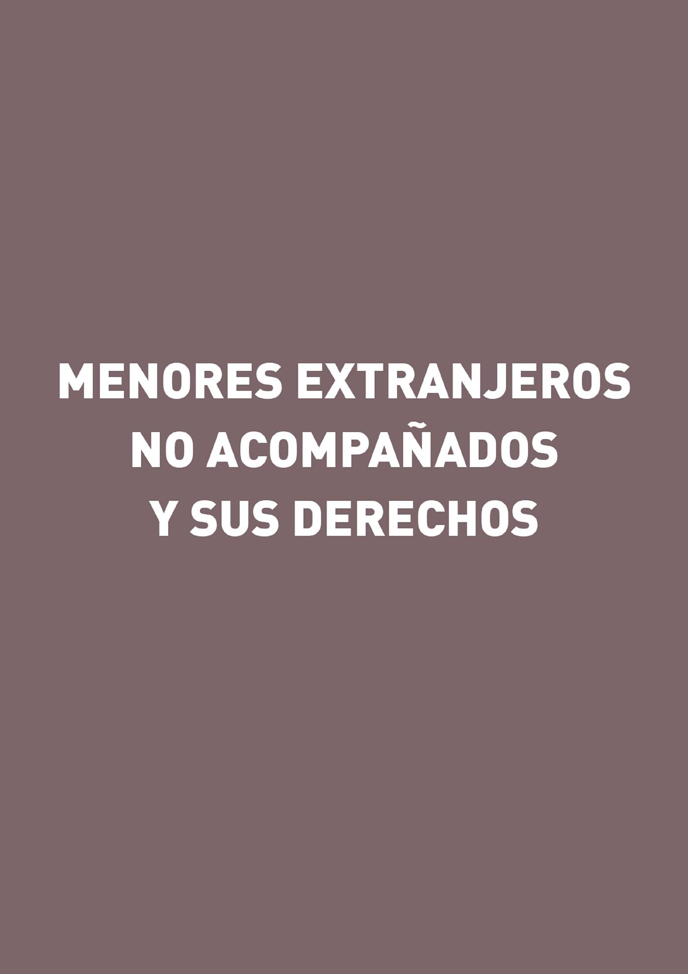 LOS MENORES EXTRANJEROS NO ACOMPAÑADOS Y SUS DERECHOS