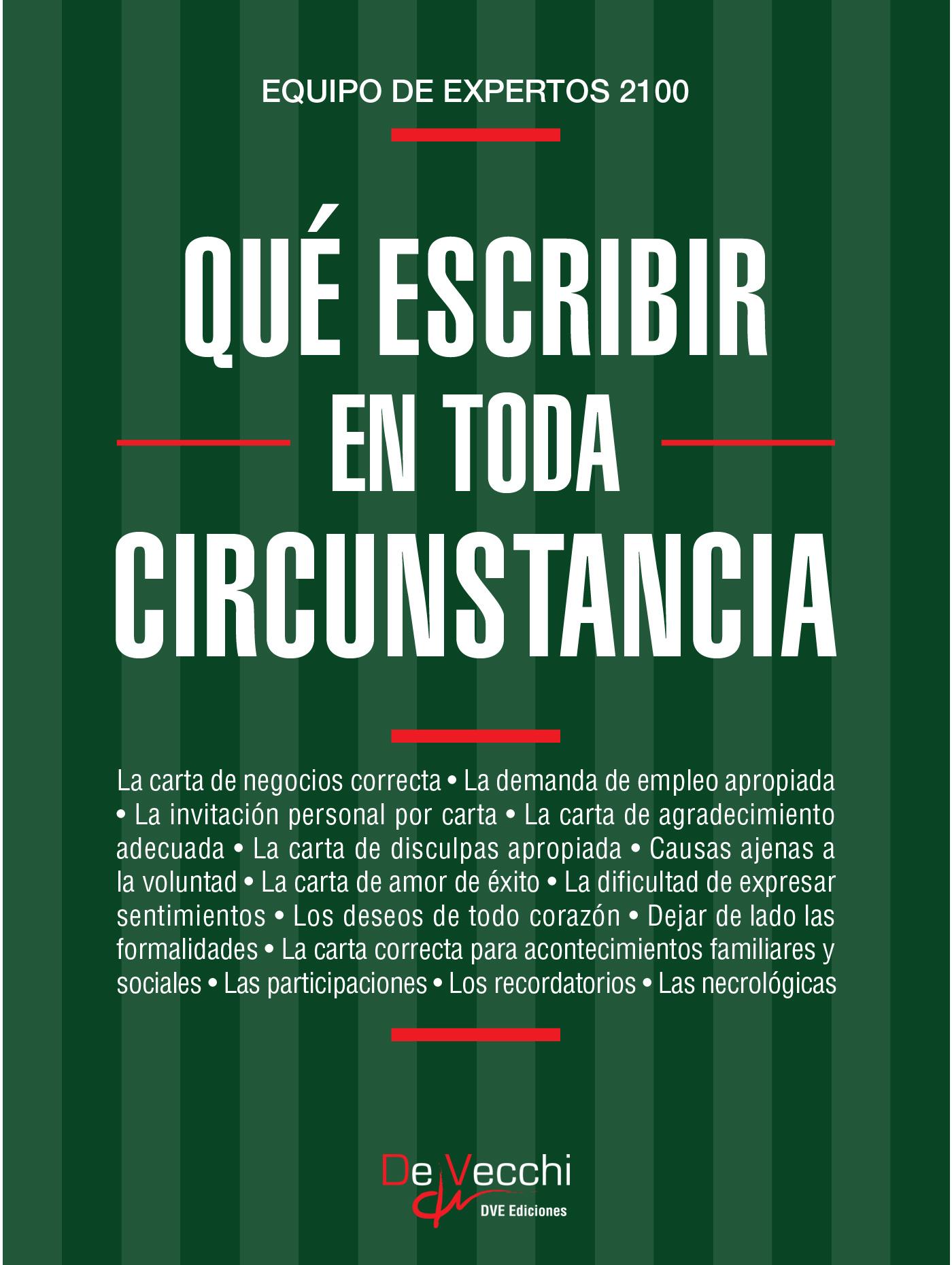 QUÉ ESCRIBIR EN TODA CIRCUNSTANCIA