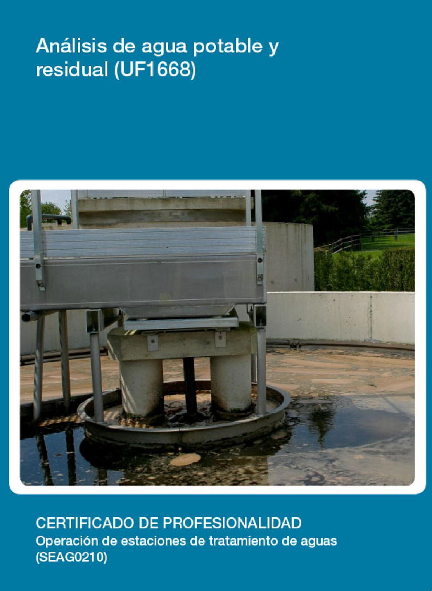 UF1668 - ANÁLISIS DE AGUA POTABLE Y RESIDUAL