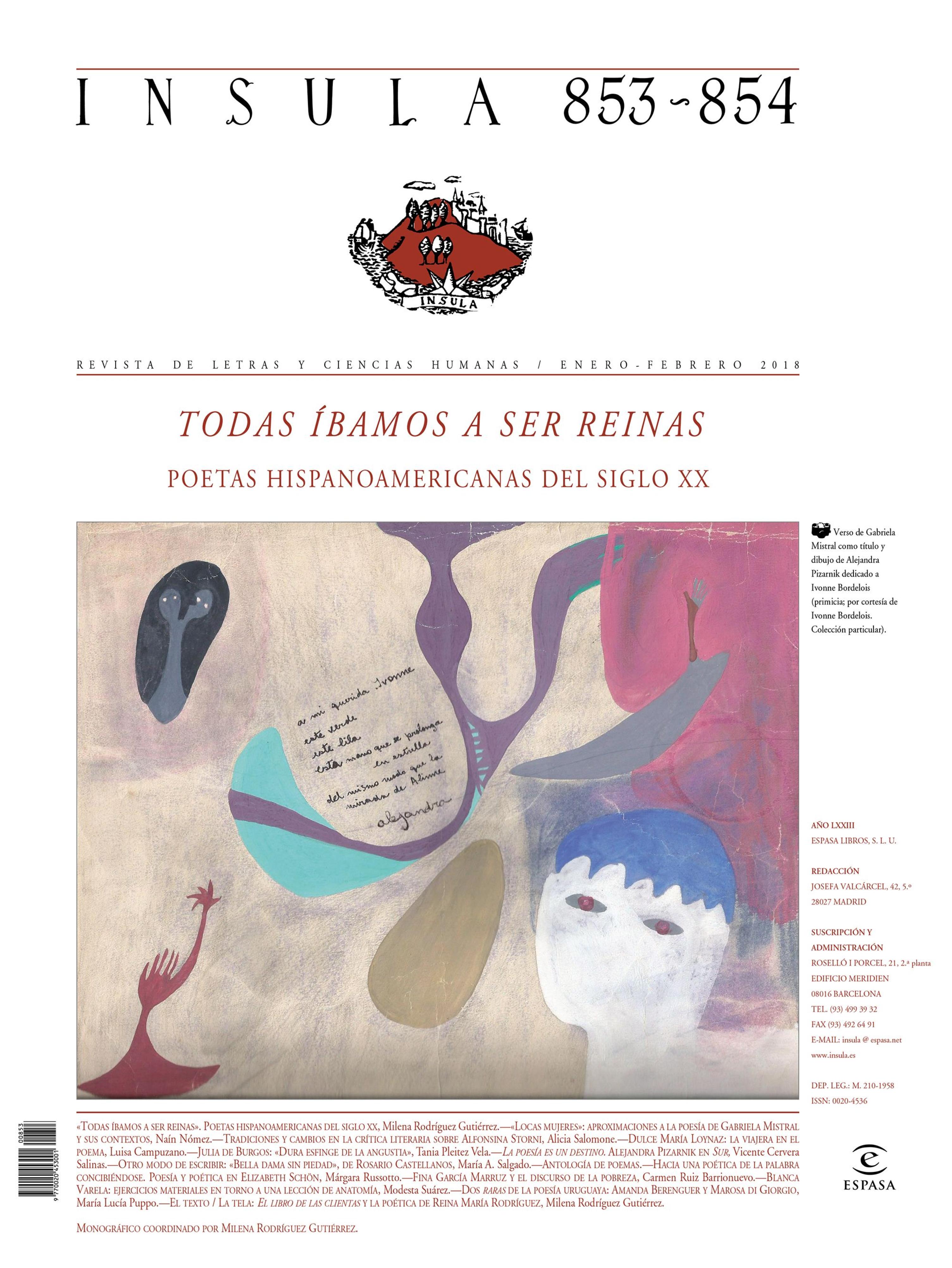 TODAS ÍBAMOS A SER REINAS. (ÍNSULA N° 853-854, ENERO-FEBRERO DE 2018)