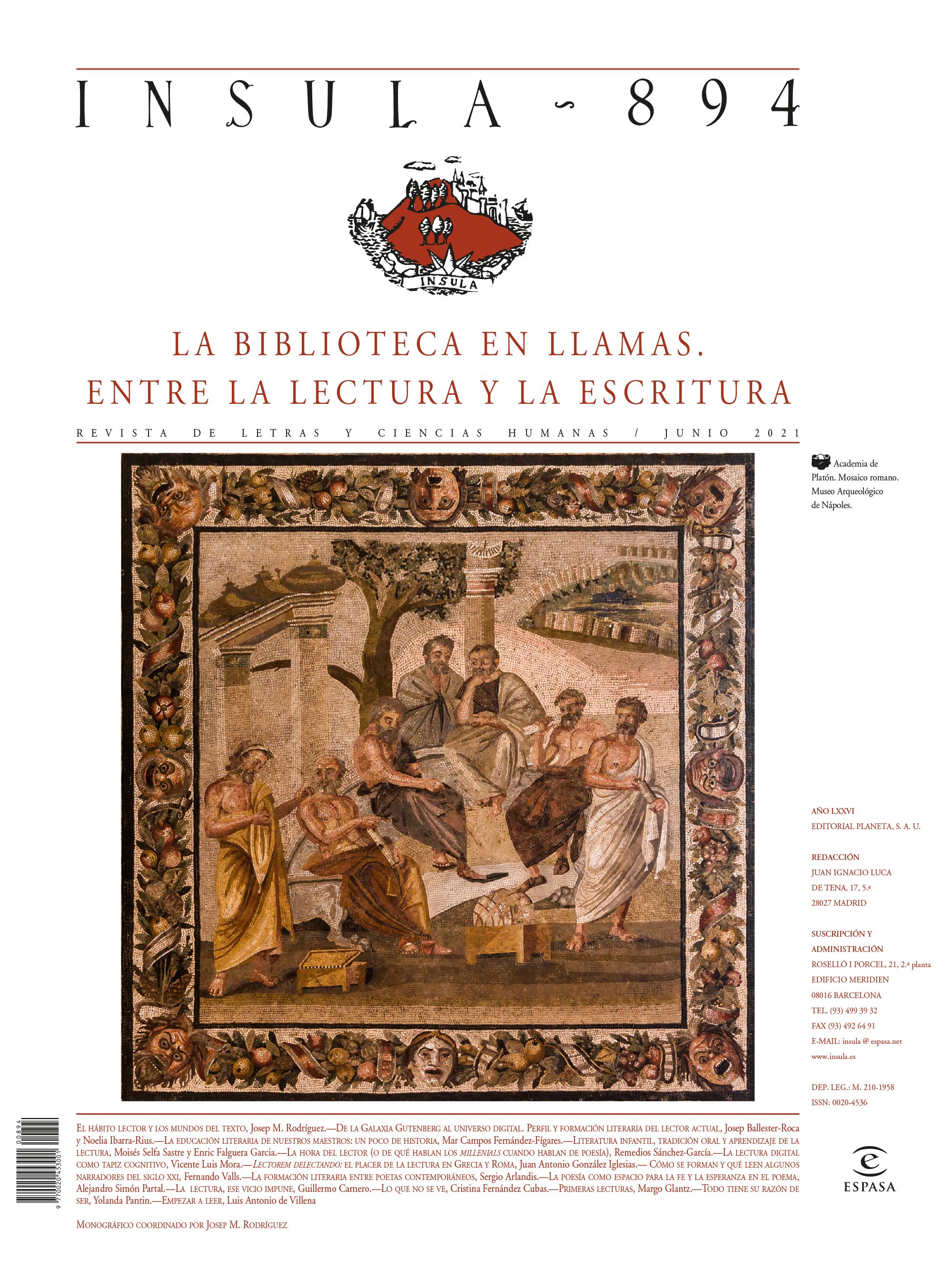 LA BIBLIOTECA EN LLAMAS. ENTRE LA LECTURA Y LA ESCRITURA (ÍNSULA N° 894)