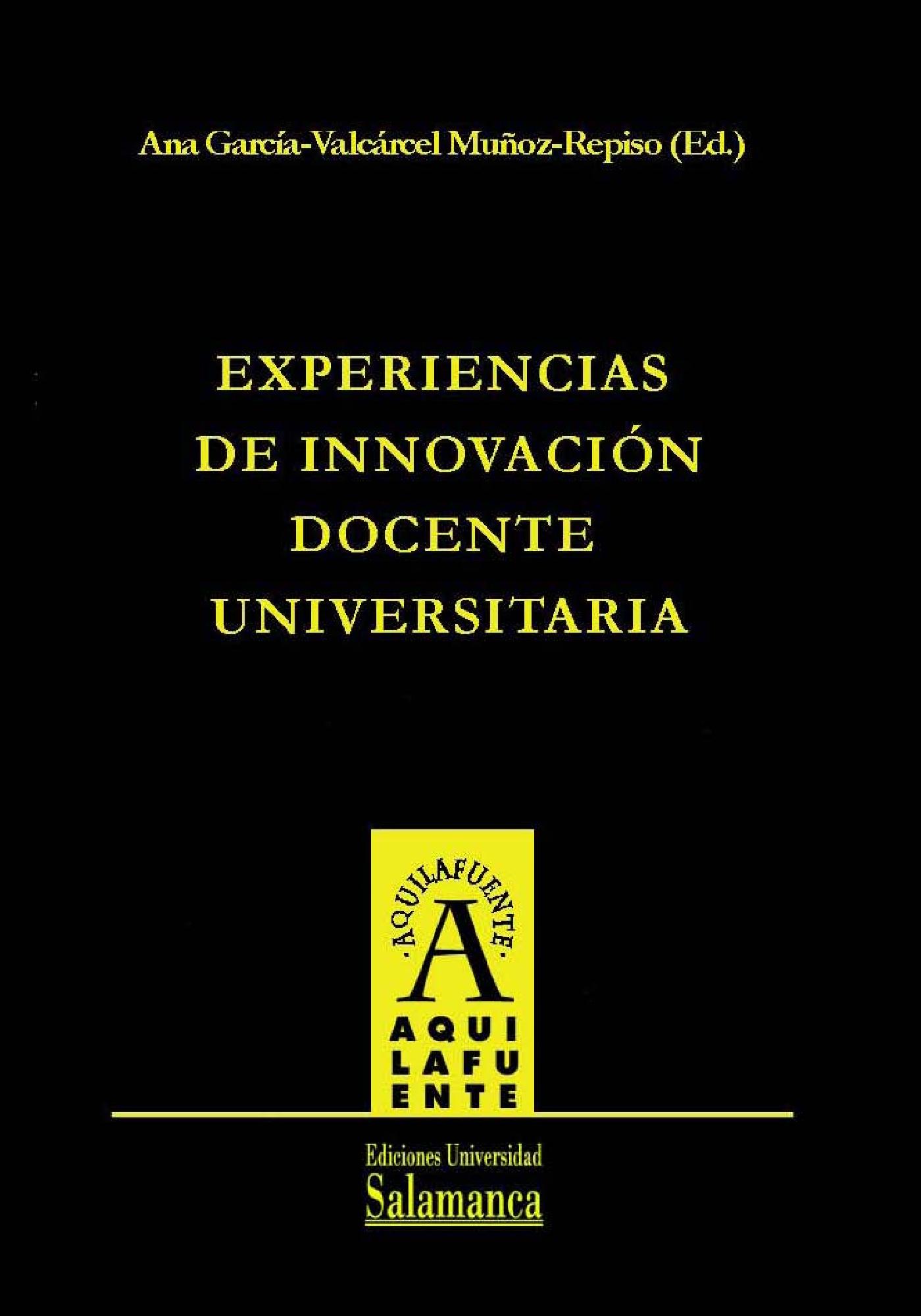 EXPERIENCIAS DE INNOVACIÛN DOCENTE UNIVERSITARIA