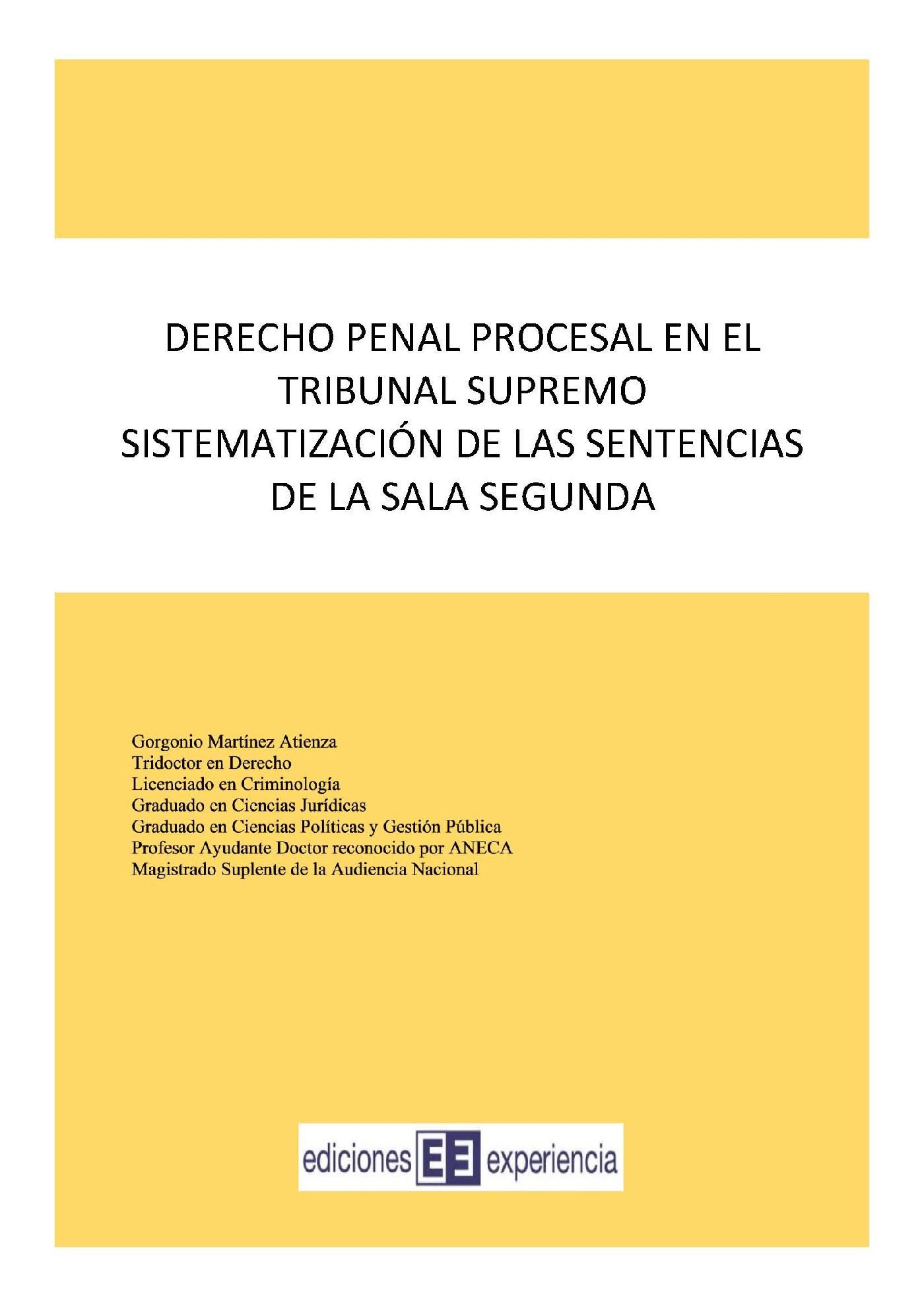 DERECHO PENAL PROCESAL EN EL TRIBUNAL SUPREMO