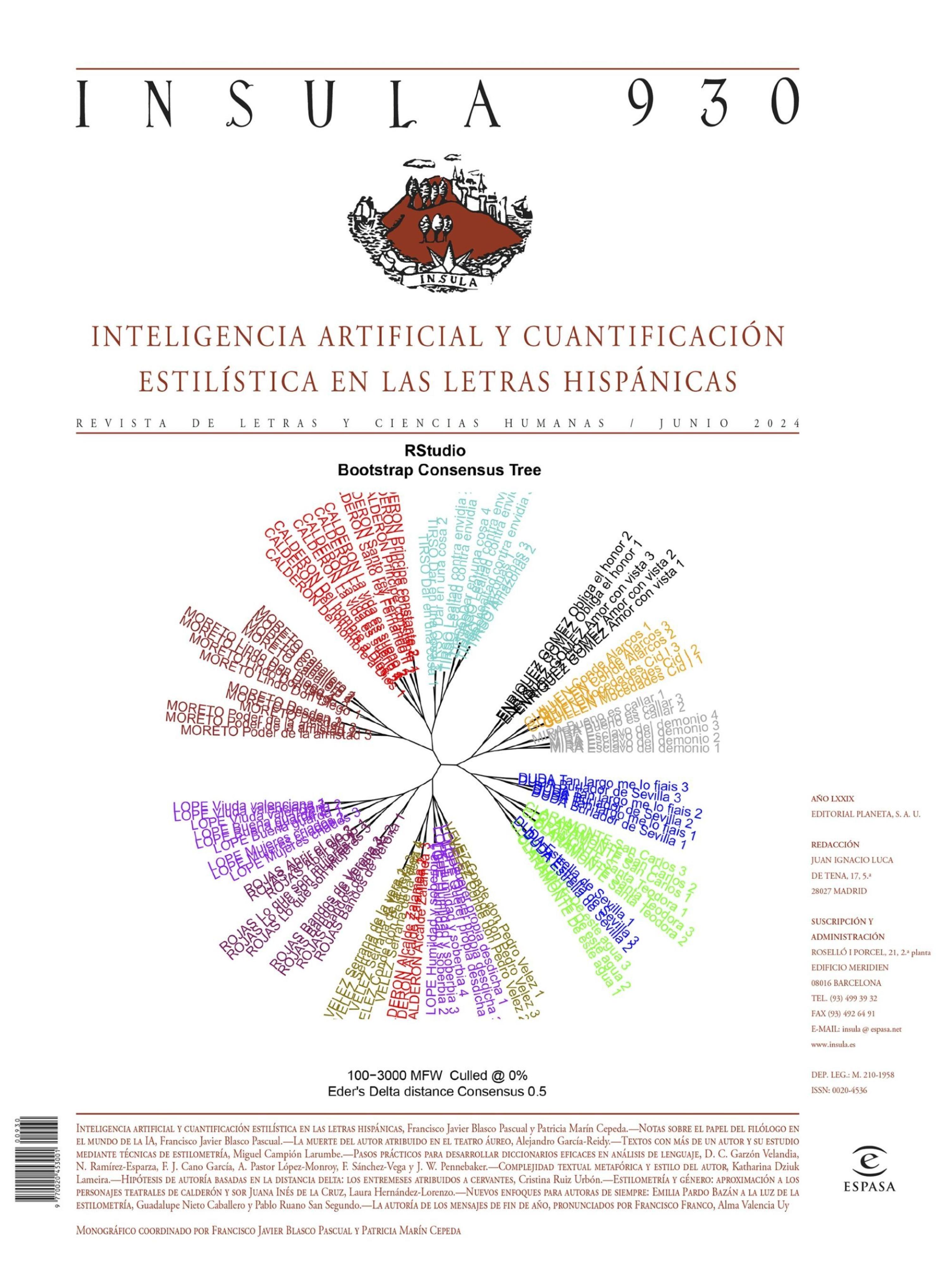 INTELIGENCIA ARTIFICIAL Y CUANTIFICACIÓN ESTILÍSTICA EN LAS LETRAS HISPÁNICAS