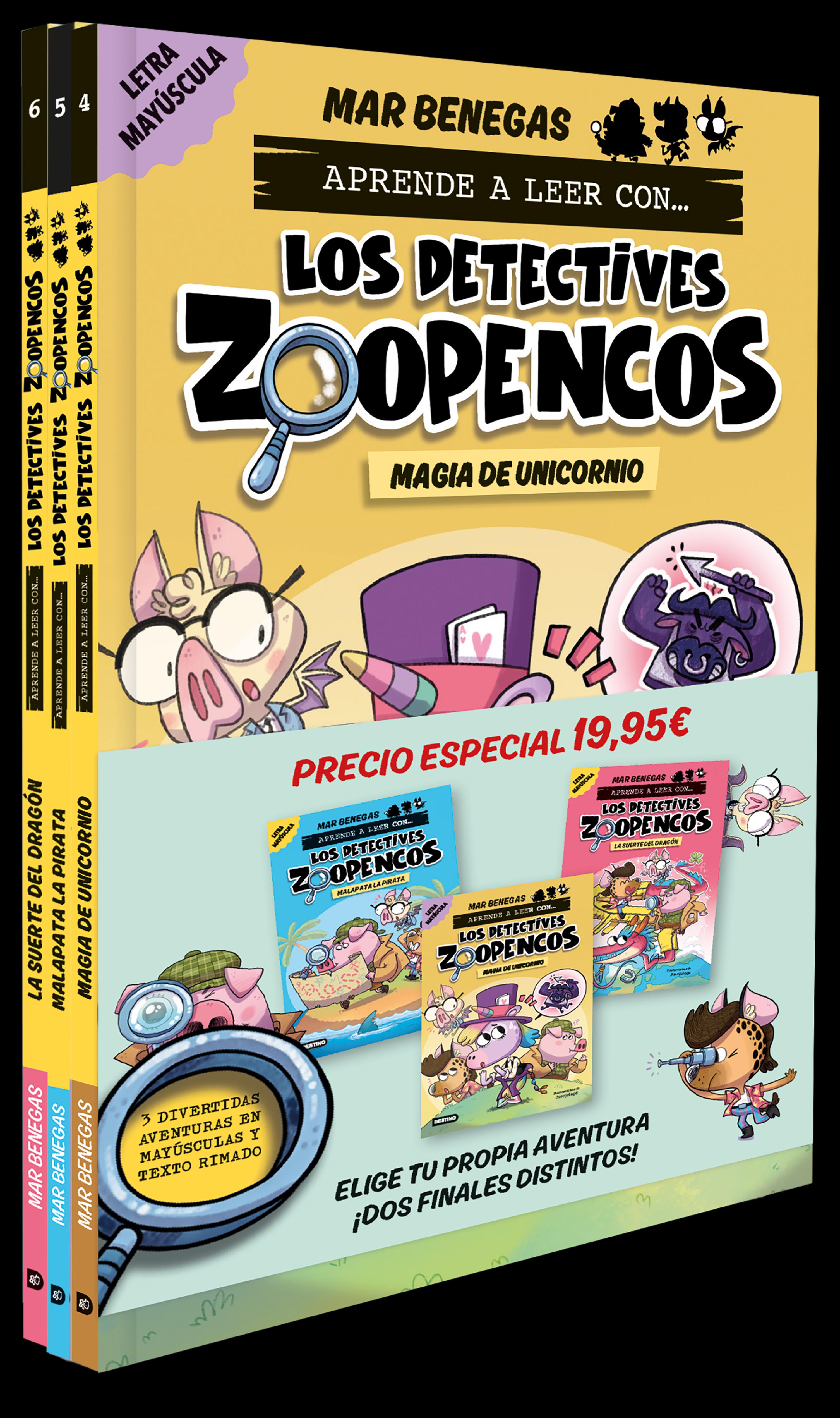 PACK APRENDE A LEER CON... ¡LOS DETECTIVES ZOOPENCOS! 4, 5 Y 6