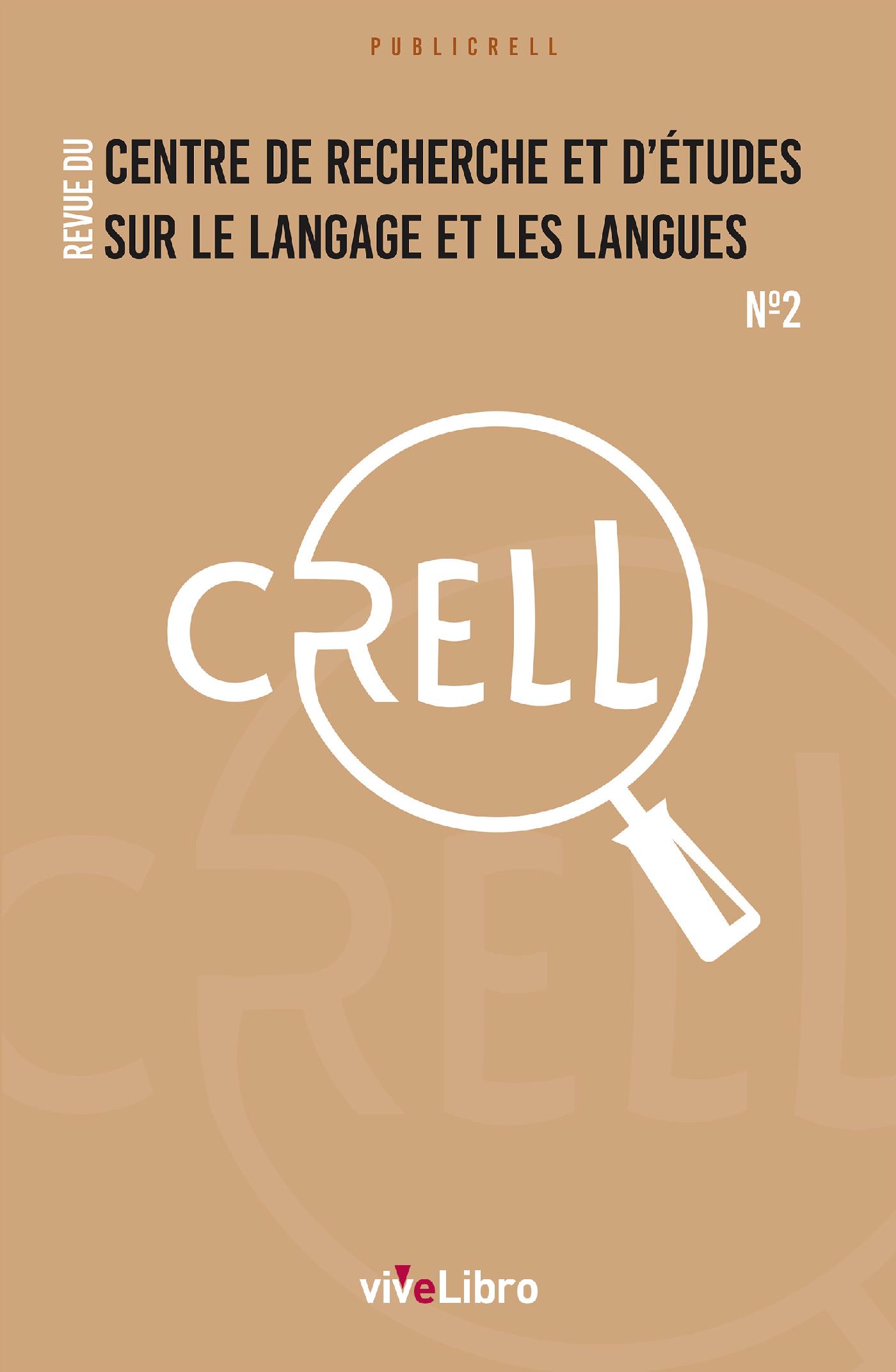 Revue Du Centre de Recherche Et D’études Sur le Langage Et les Langues Nº 2