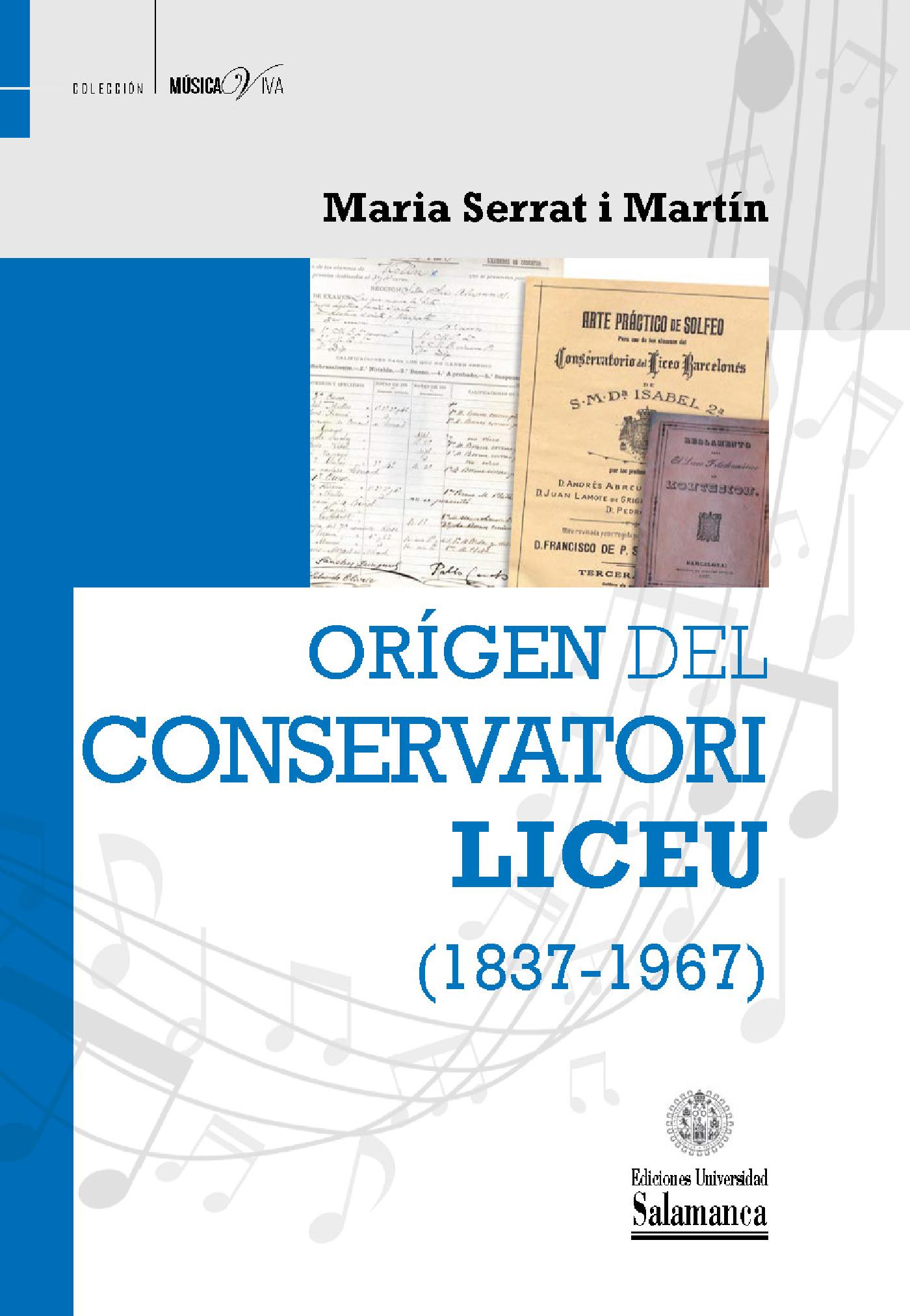 ORÌGEN DEL CONSERVATORI LICEU (1837-1967)