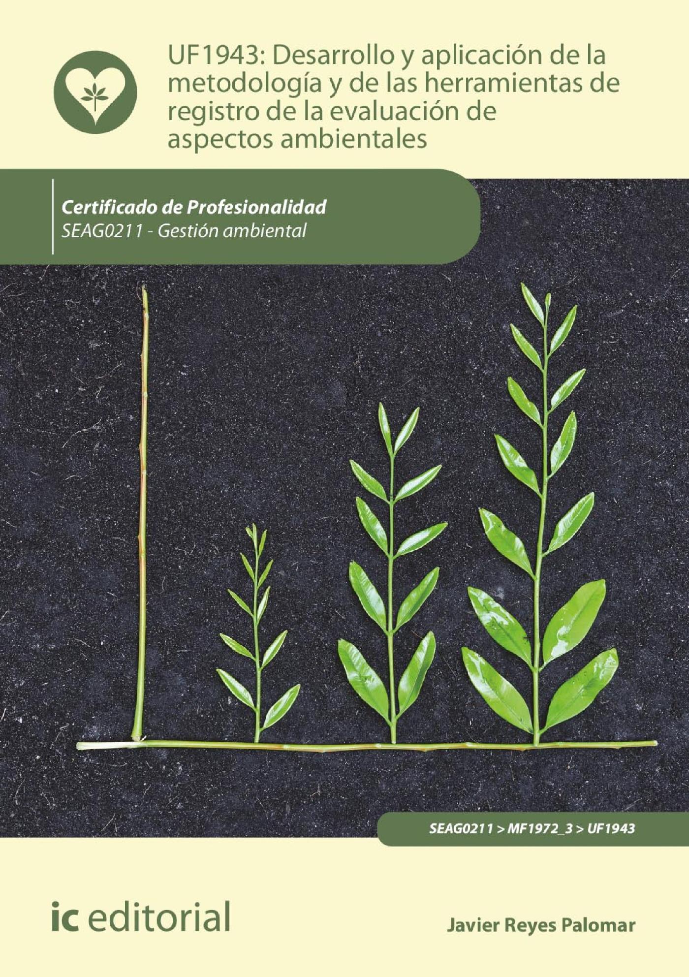 DESARROLLO Y APLICACIÓN DE LA METODOLOGÍA Y DE LAS HERRAMIENTAS DE REGISTRO DE LA EVALUACIÓN DE ASPECTOS AMBIENTALES. SEAG0211