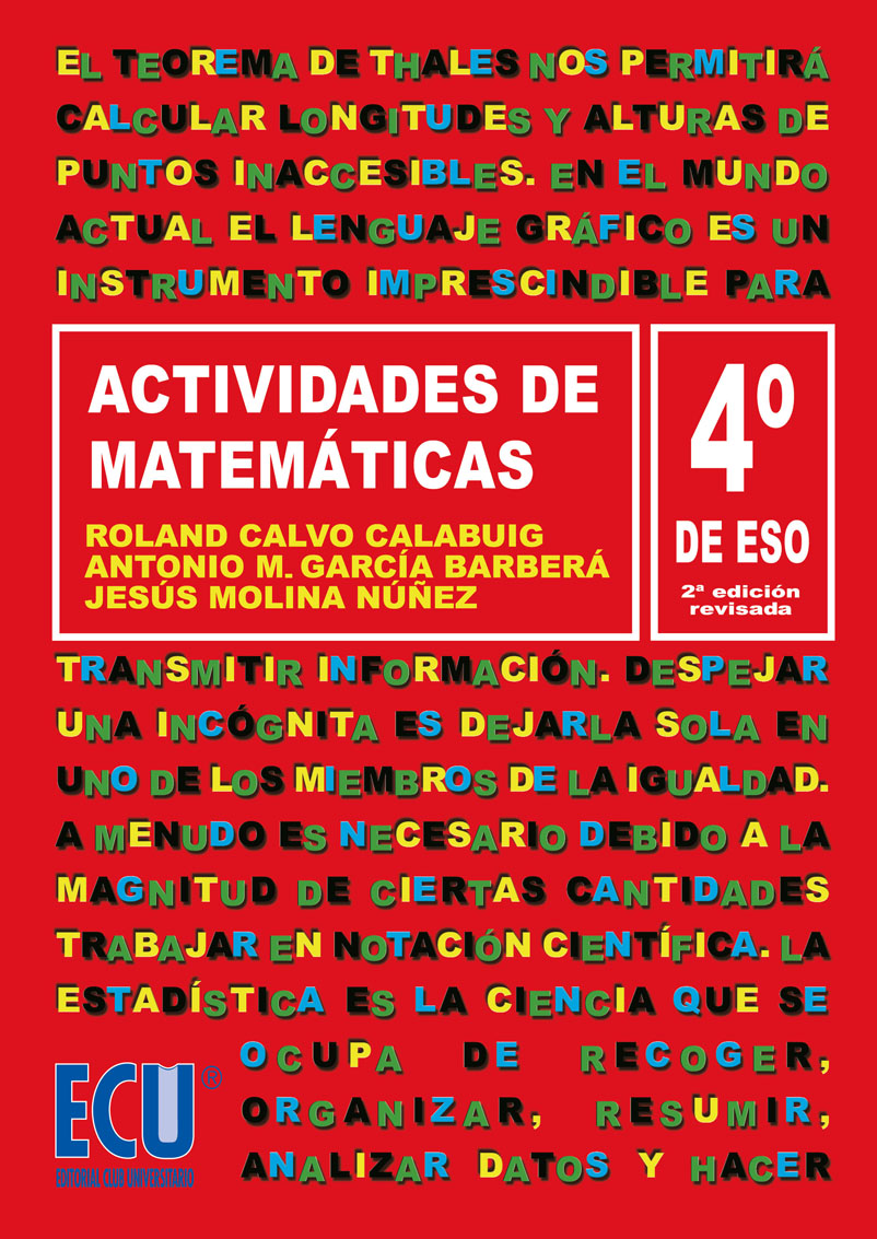 ACTIVIDADES DE MATEMÁTICAS. 4º ESO
