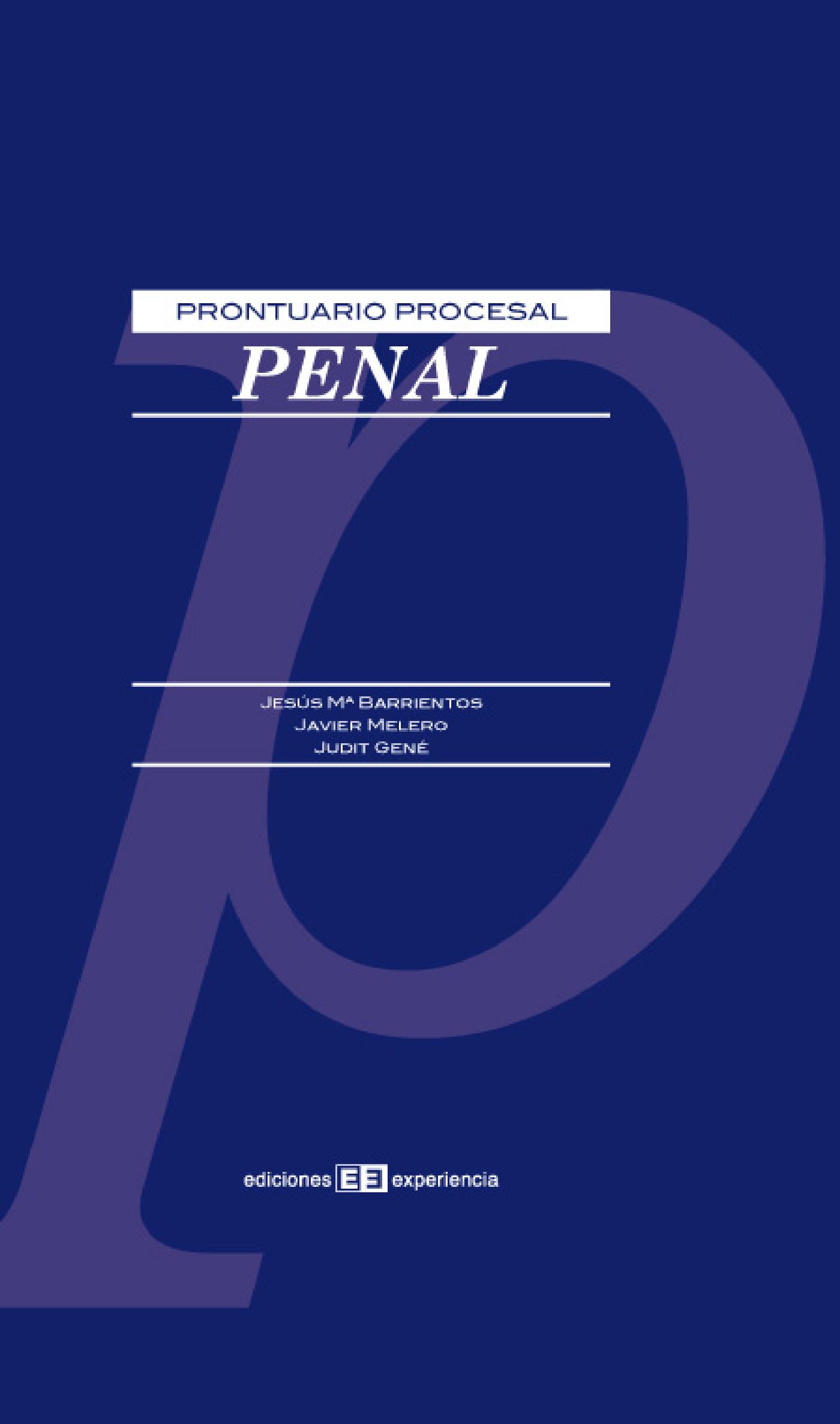 PRONTUARIO PROCESAL PENAL