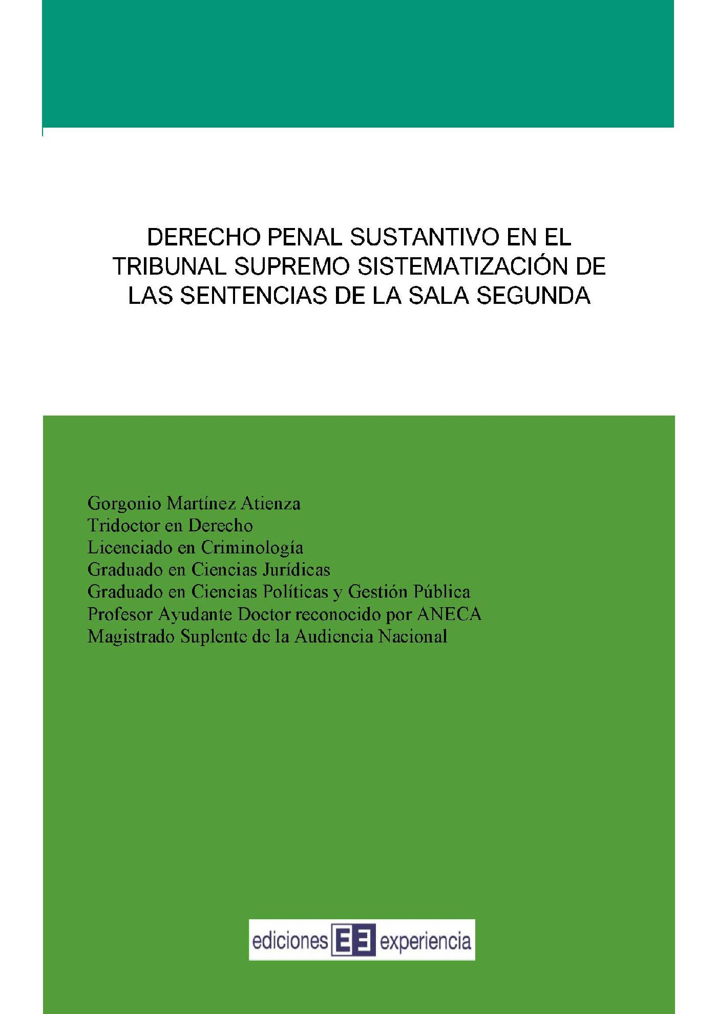 DERECHO PENAL SUSTANTIVO EN EL TRIBUNAL SUPREMO