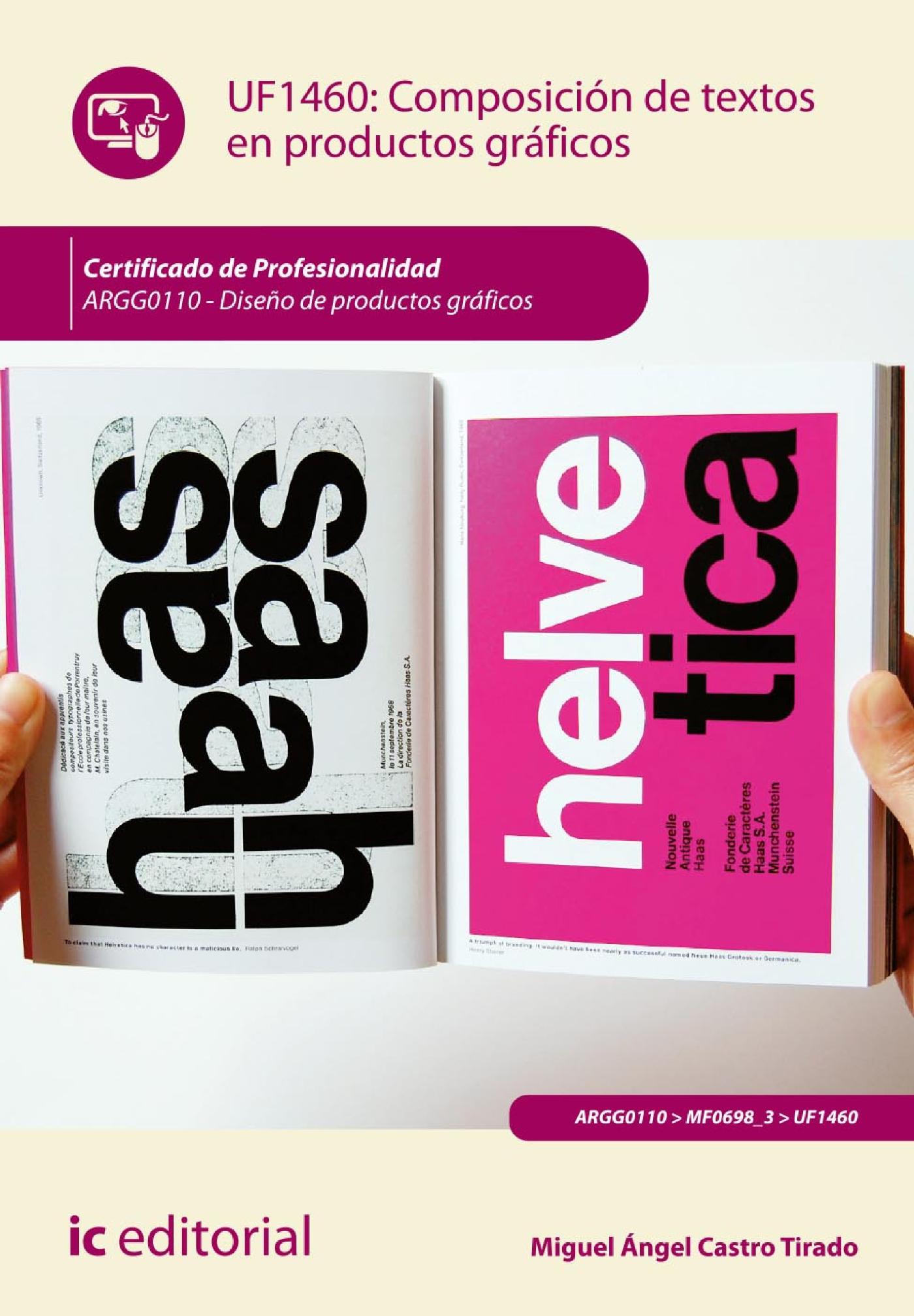 COMPOSICIÓN DE TEXTOS EN PRODUCTOS GRÁFICOS. ARGG0110
