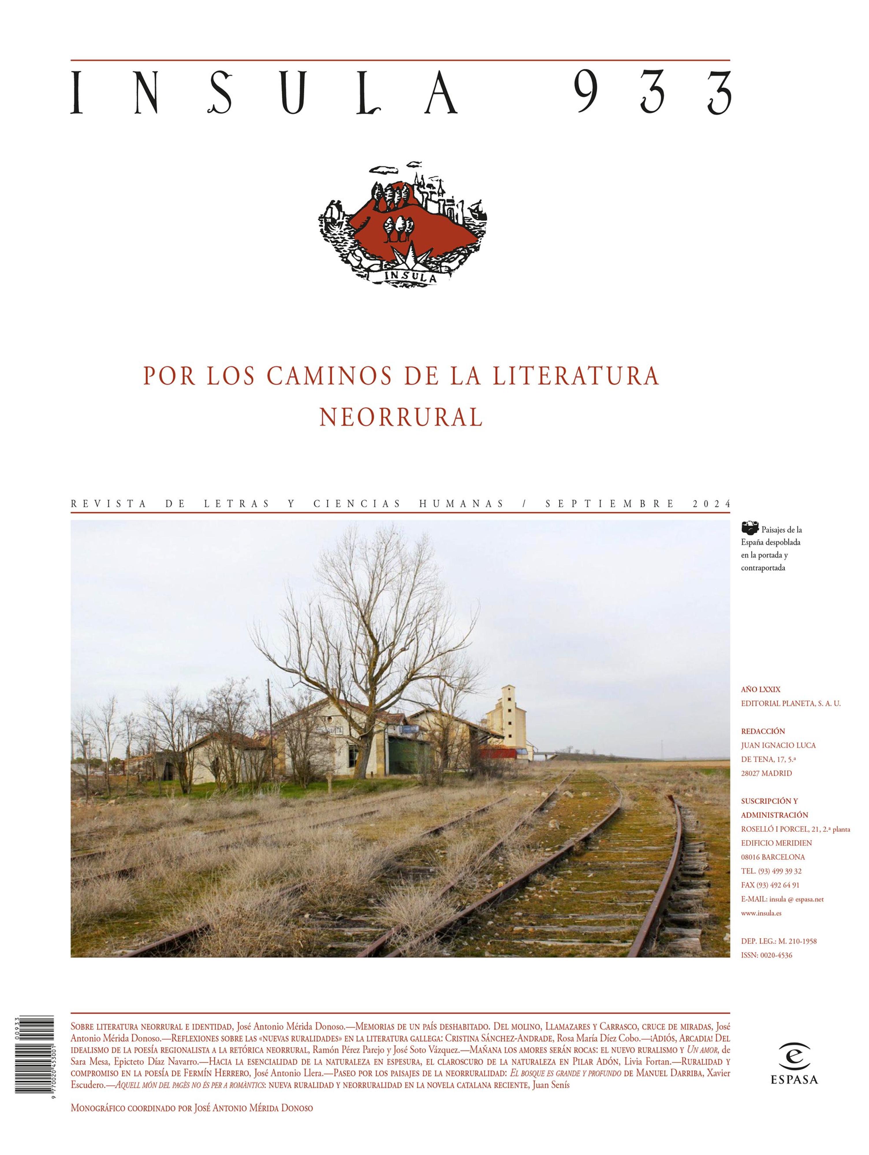 POR LOS CAMINOS DE LA LITERATURA NEORRURAL (ÍNSULA N° 933, SEPTIEMBRE DE 2024)