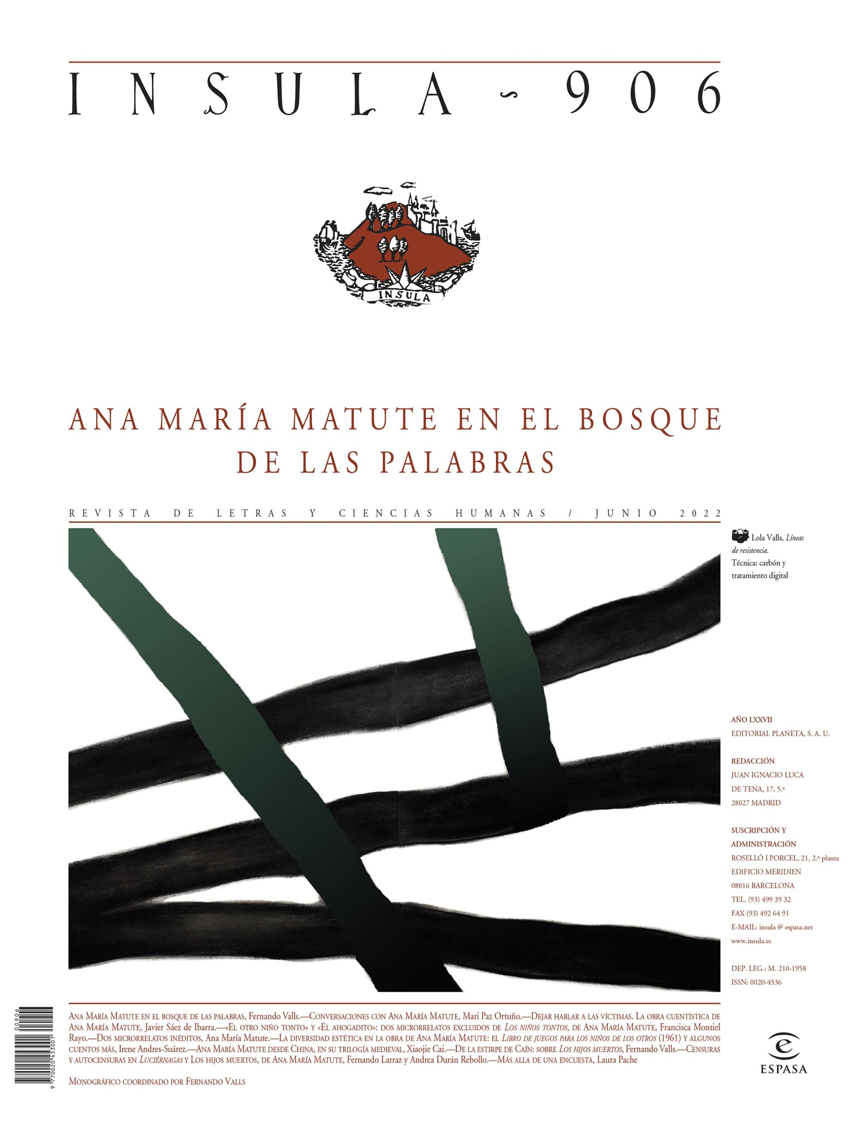 ANA MARÍA MATUTE EN EL BOSQUE DE LAS PALABRAS (ÍNSULA Nº 906, JUNIO DE 2022)
