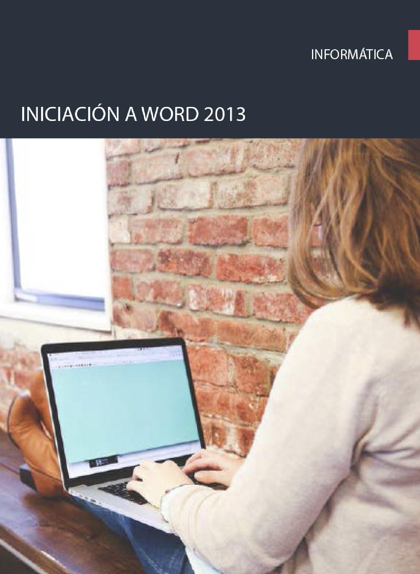 INICIACIÓN A WORD 2013